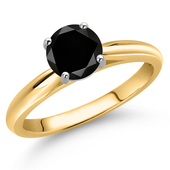 Black Diamond - April_5_Ring in 10K Two Tone Gold