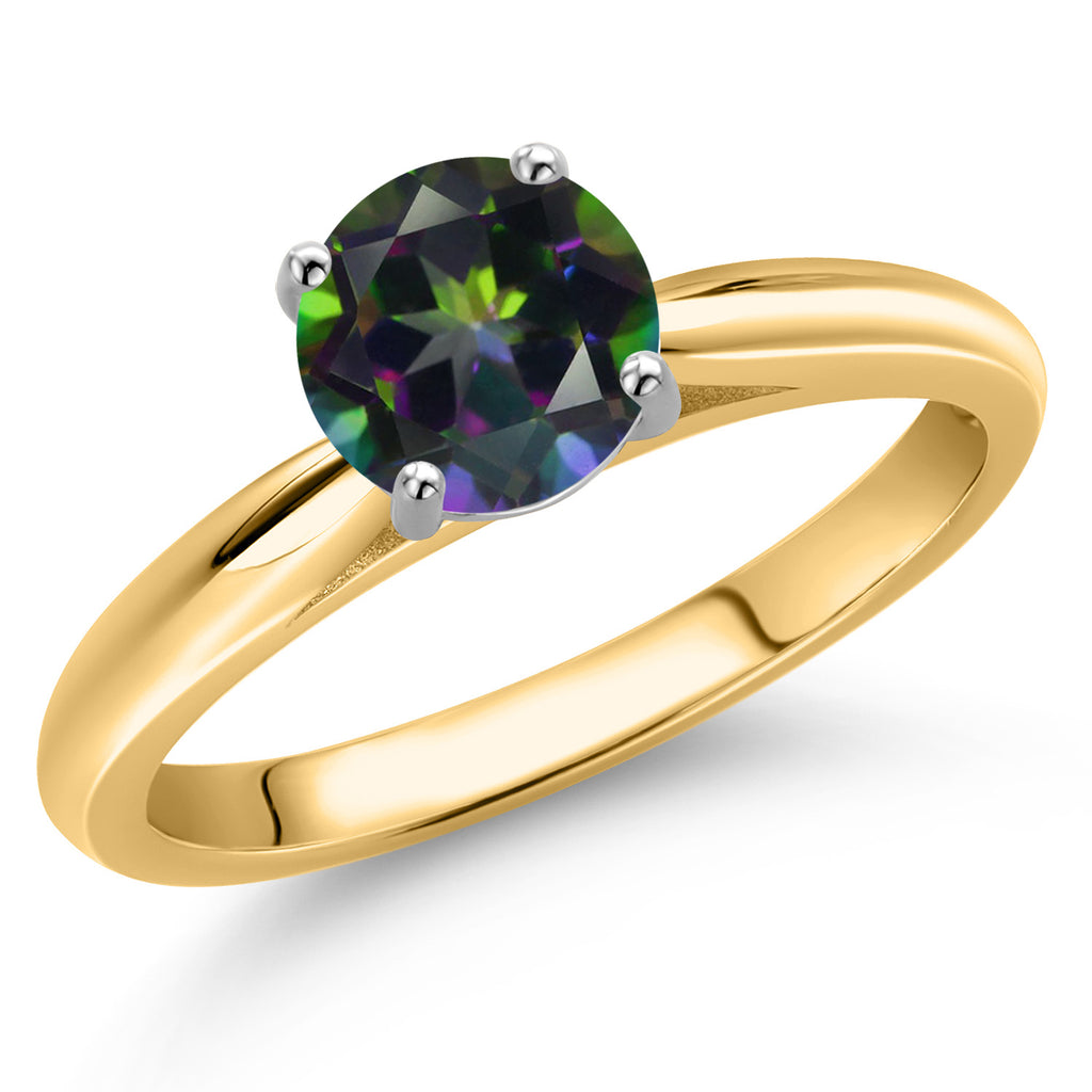 Green Mystic Topaz_8_Ring in 10K Two Tone Gold