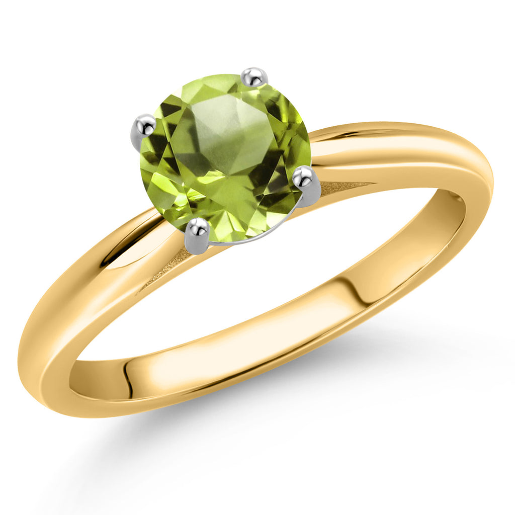 Peridot - August_8_Ring in 10K Two Tone Gold