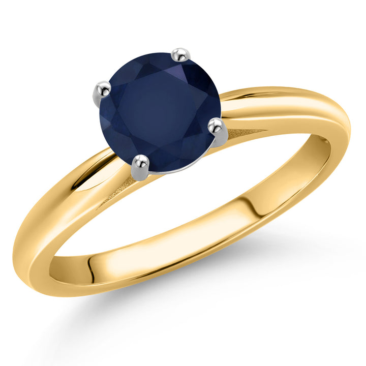 Blue Sapphire - September_5_Ring in 10K Two Tone Gold