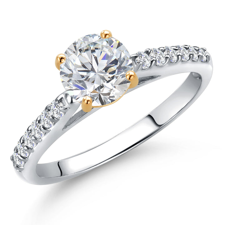 Ring in 925 Sterling Silver and 10K Yellow Gold