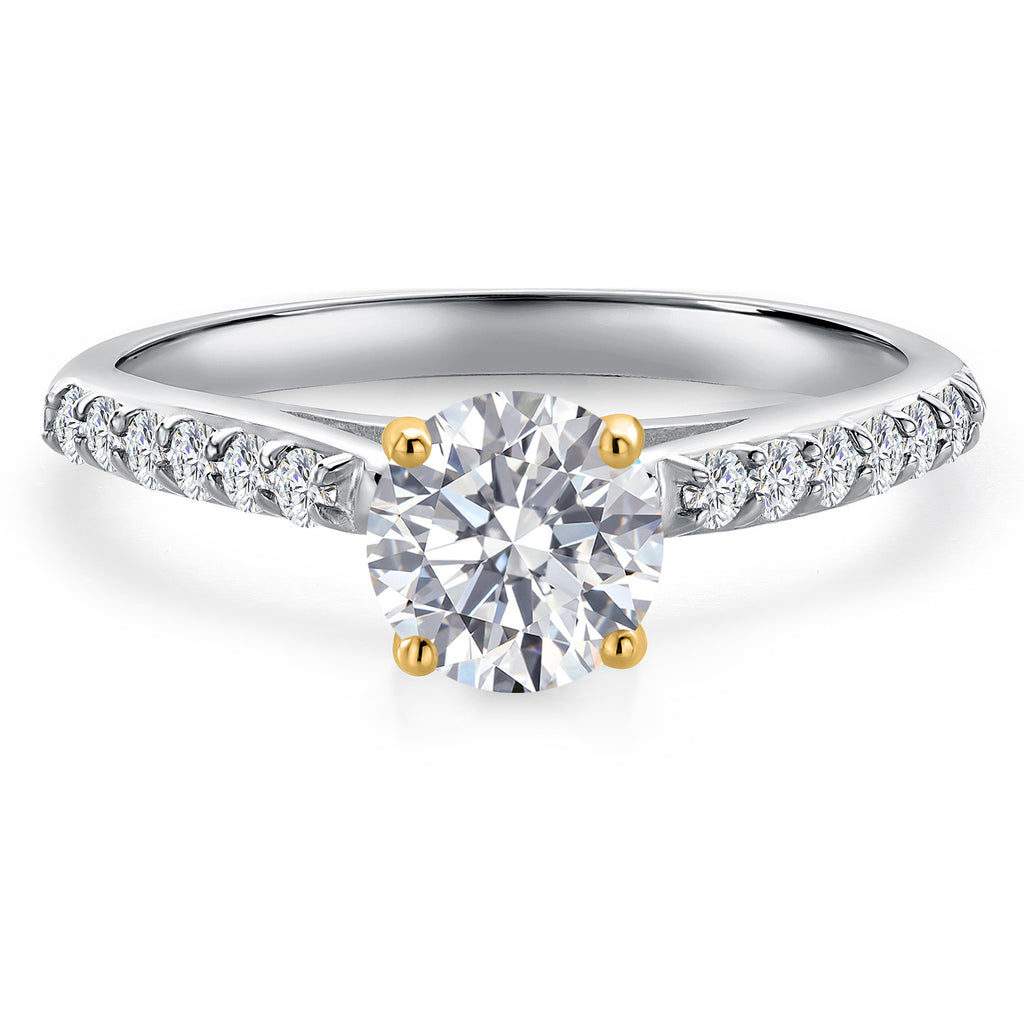 Ring in 925 Sterling Silver and 10K Yellow Gold