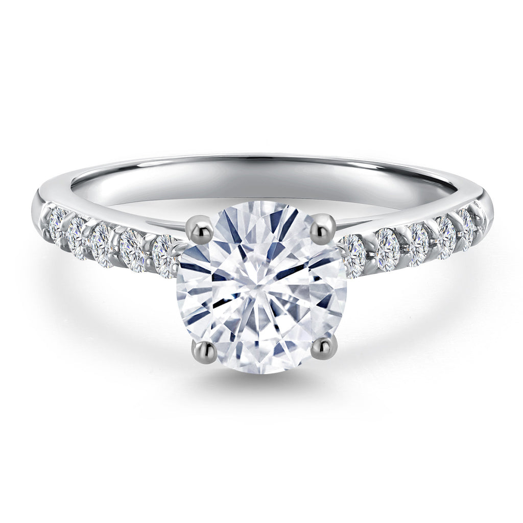 White Moissanite - April_Ring in 10K White Gold