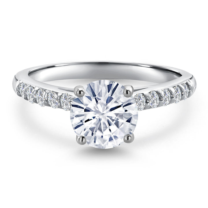 White Moissanite - April_Ring in 10K White Gold