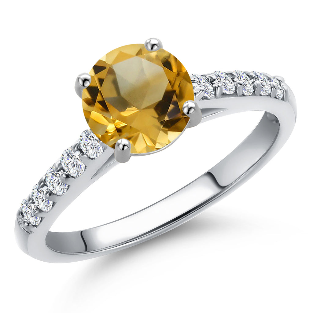 Citrine - November_6_Ring in 10K White Gold
