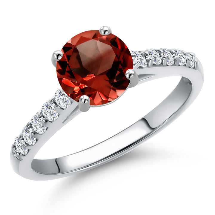 Garnet - January_5_Ring in 10K White Gold