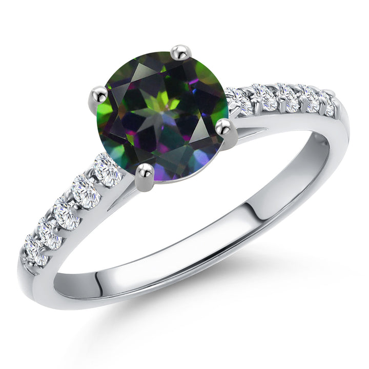 Green Mystic Topaz_5_Ring in 10K White Gold