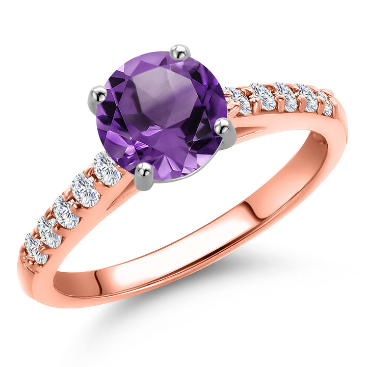 Amethyst - February_5_Ring in 10K Two Tone Gold