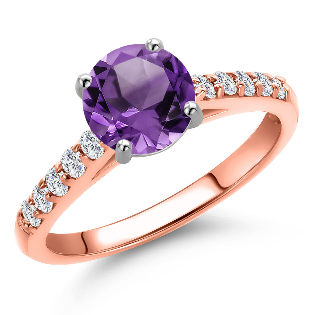 Amethyst - February_6_Ring in 10K Two Tone Gold