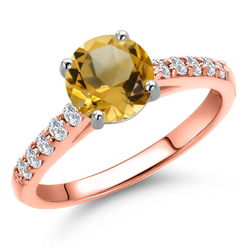 Citrine - November_7_Ring in 10K Two Tone Gold