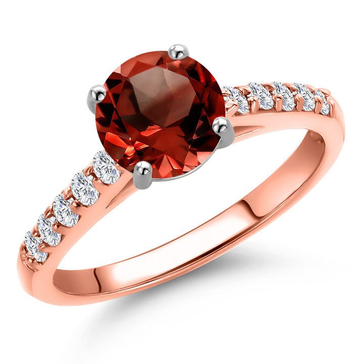 Garnet - January_5_Ring in 10K Two Tone Gold