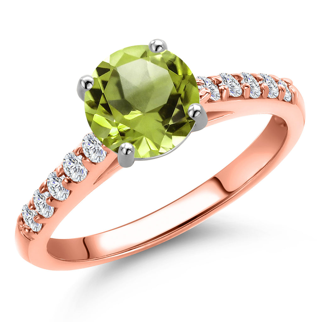 Peridot - August_8_Ring in 10K Two Tone Gold