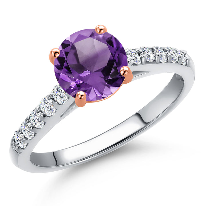 Amethyst - February_5_Ring in 10K Two Tone Gold
