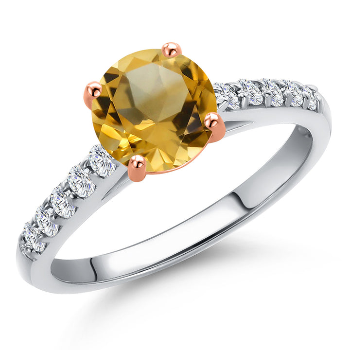 Citrine - November_5_Ring in 10K Two Tone Gold