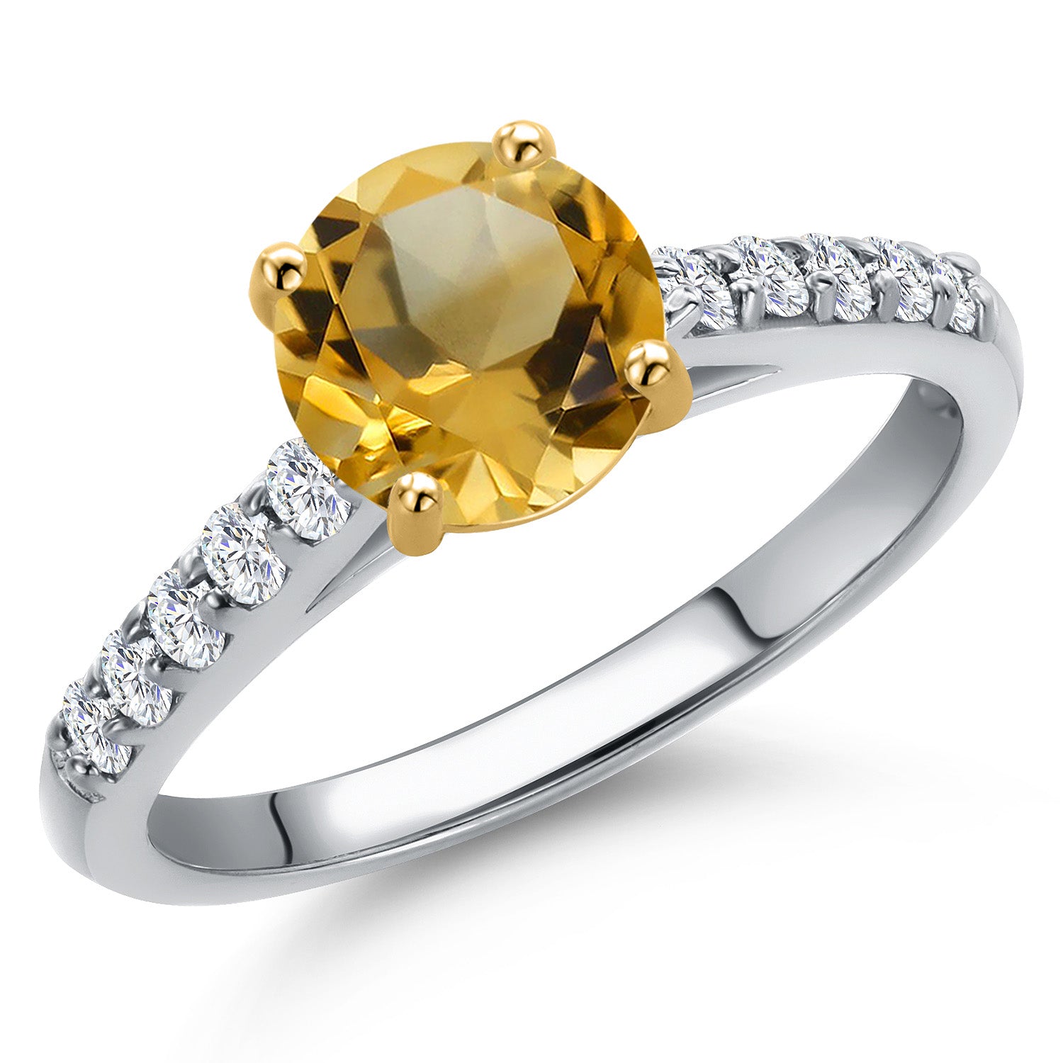 Citrine - November_8_Ring in 10K Two Tone Gold