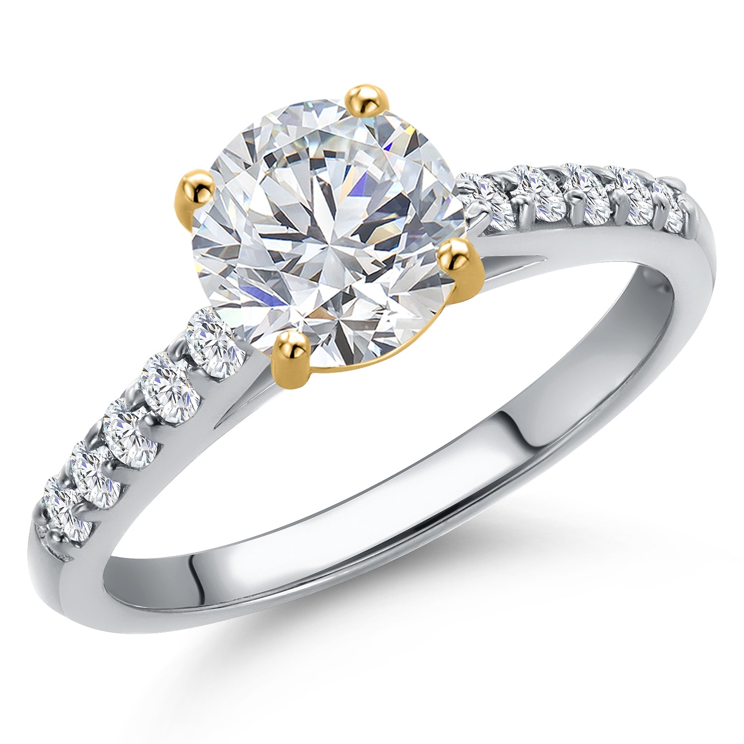 Ring in 10K Two Tone Gold