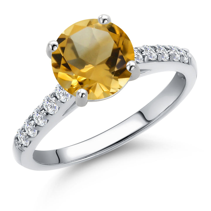 Citrine - November_5_Ring in 10K White Gold