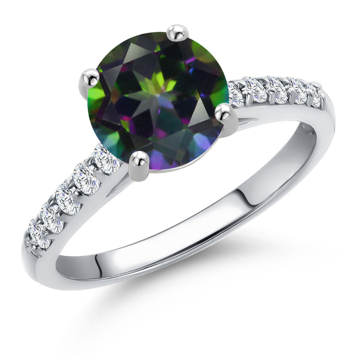 Green Mystic Topaz_5_Ring in 10K White Gold