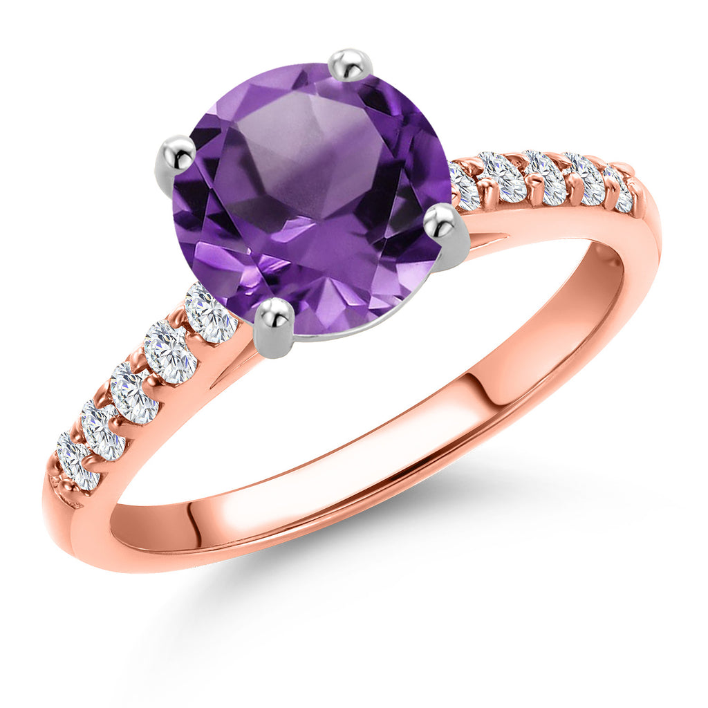 Amethyst - February_7_Ring in 10K Two Tone Gold