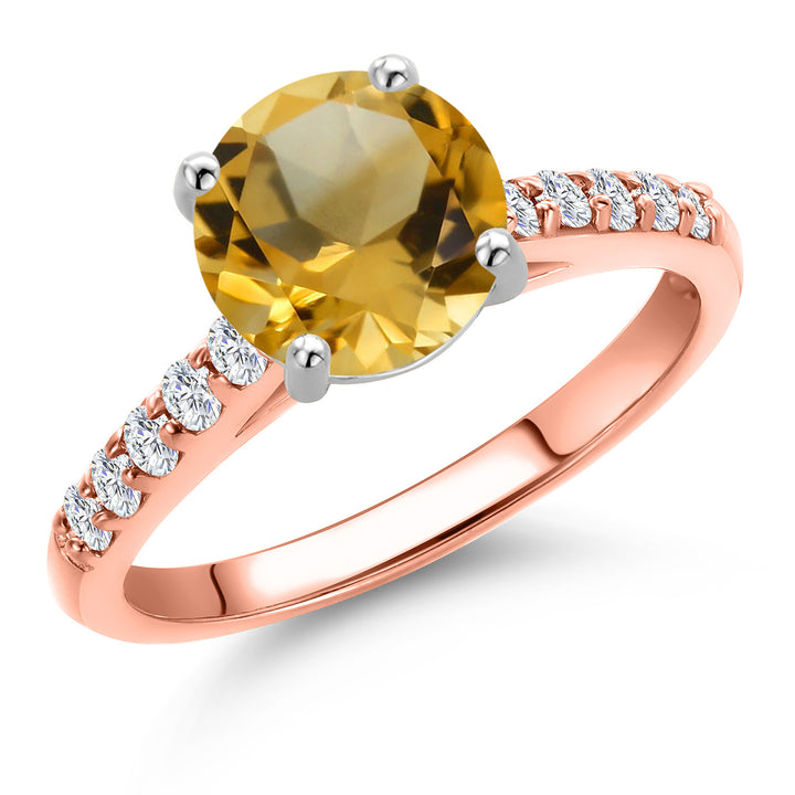 Citrine - November_5_Ring in 10K Two Tone Gold