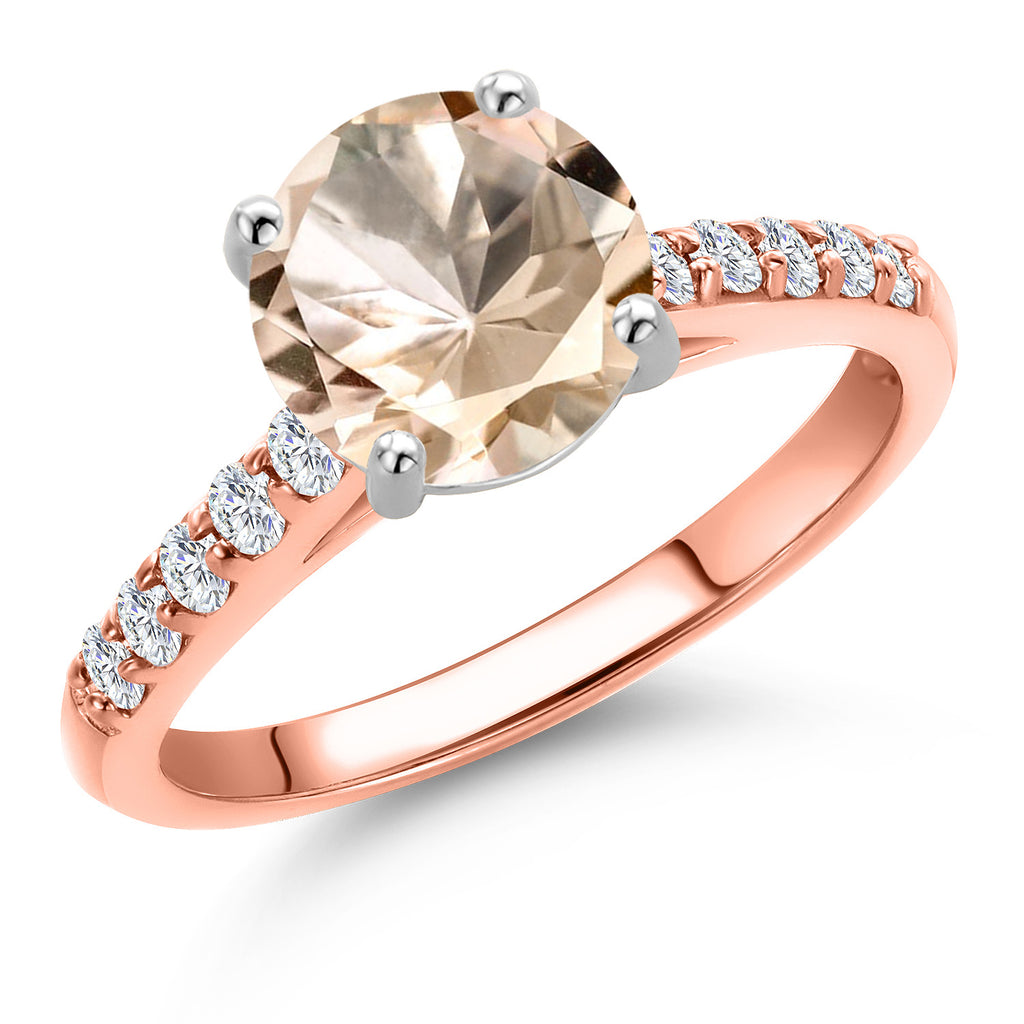 Morganite - October_7_Ring in 10K Two Tone Gold
