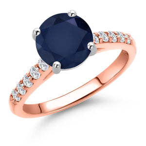 Blue Sapphire - September_5_Ring in 10K Two Tone Gold