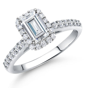 White Moissanite - April_Ring in 10K White Gold