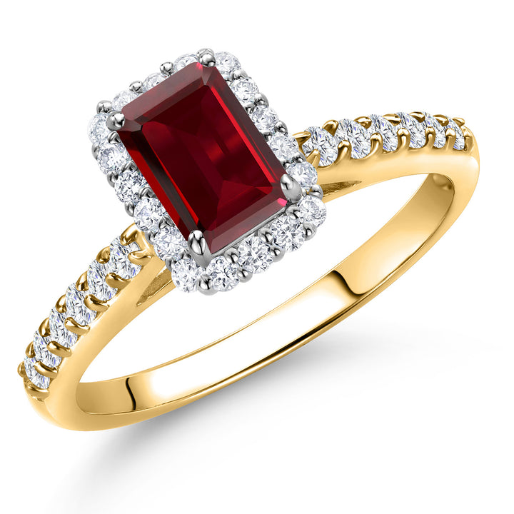 Garnet - January_5_Ring in 10K Two Tone Gold