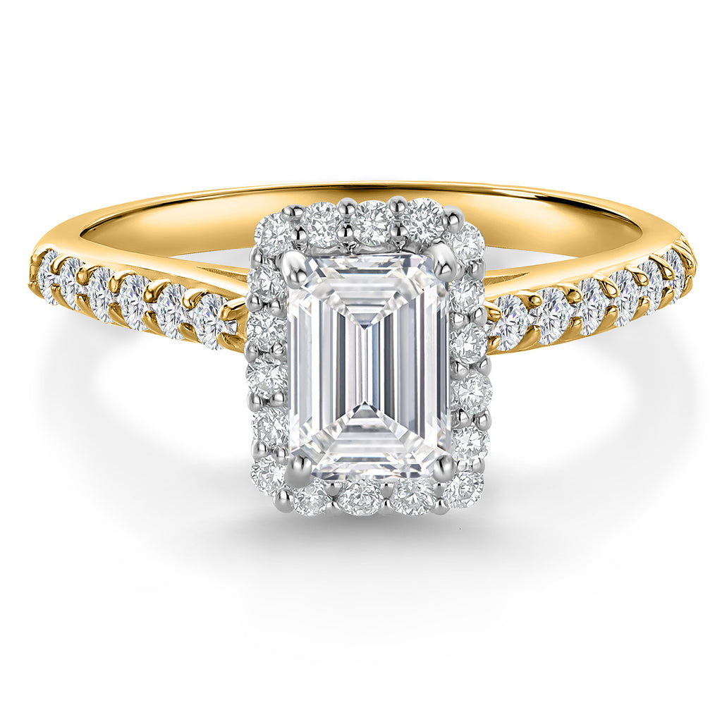 White Lab Grown Diamond - April_9_Ring in 10K Two Tone Gold