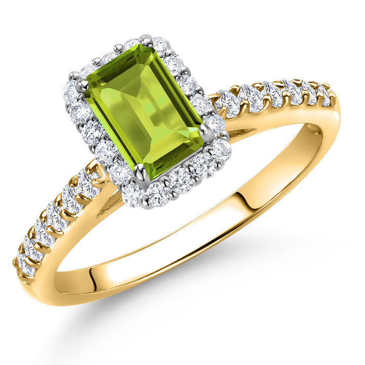 Peridot - August_5_Ring in 10K Two Tone Gold