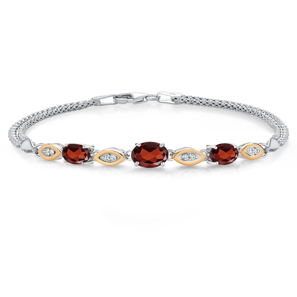 6.5 Inches_Bracelet in 925 Sterling Silver and 10K Yellow Gold