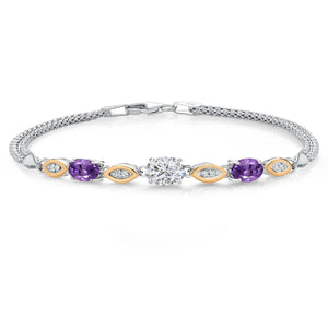 Bracelet in 925 Sterling Silver and 10K Yellow Gold