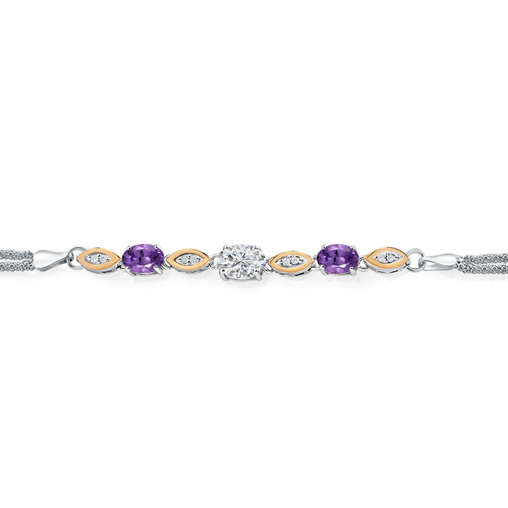 Bracelet in 925 Sterling Silver and 10K Yellow Gold