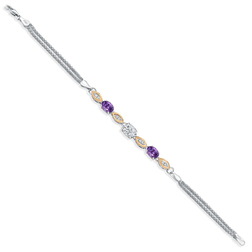 Bracelet in 925 Sterling Silver and 10K Yellow Gold