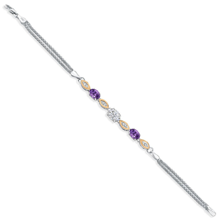 Bracelet in 925 Sterling Silver and 10K Yellow Gold