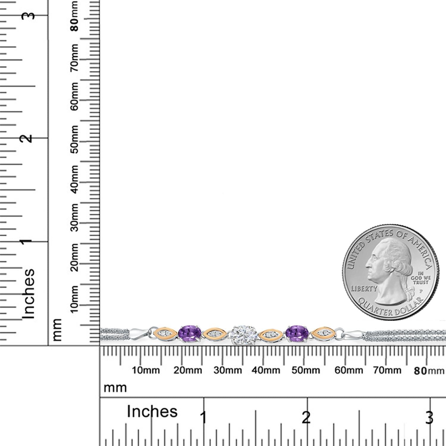 Bracelet in 925 Sterling Silver and 10K Yellow Gold