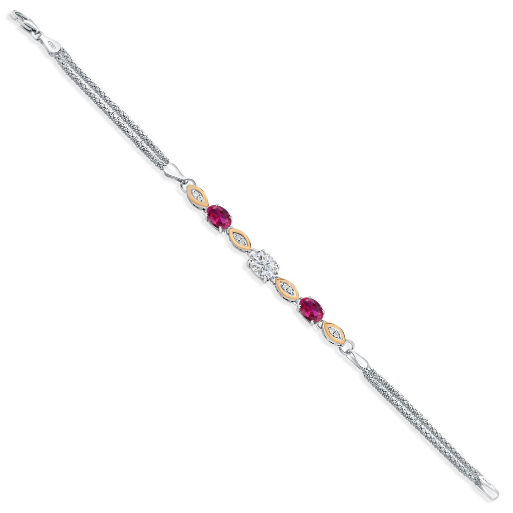 Bracelet in 925 Sterling Silver and 10K Yellow Gold