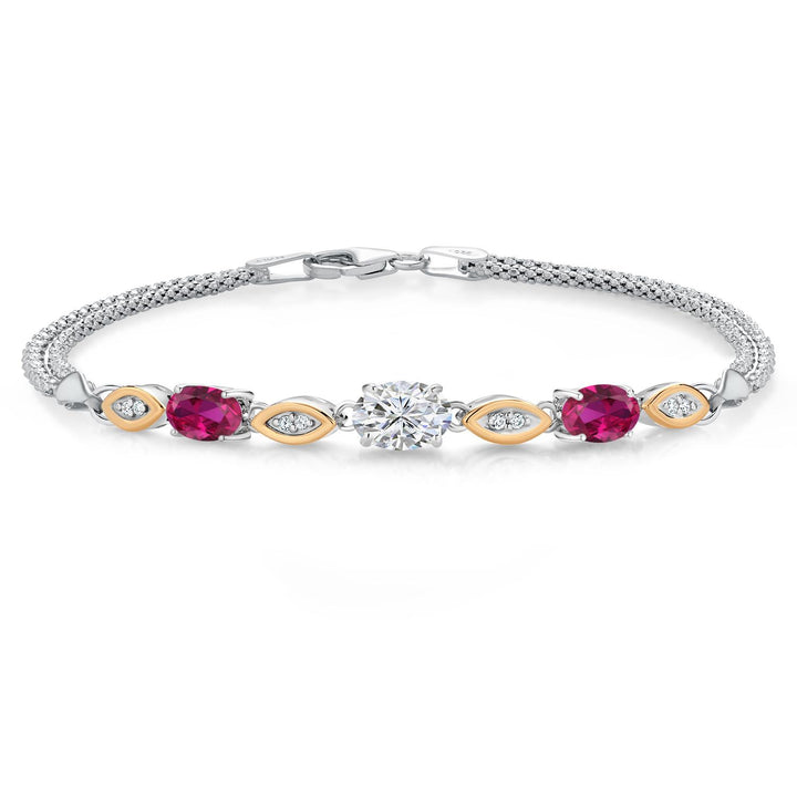 7 Inches_Bracelet in 925 Sterling Silver and 10K Yellow Gold