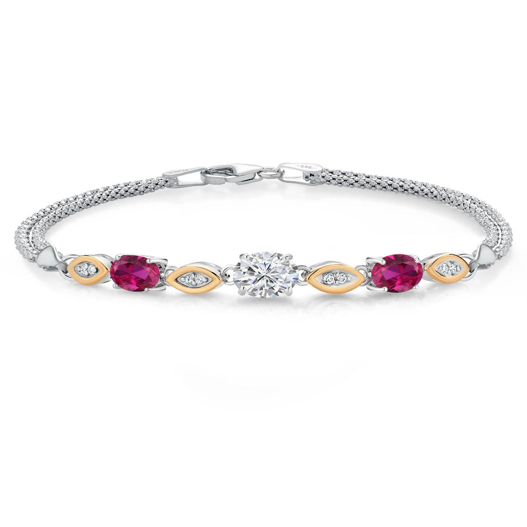 6.5 Inches_Bracelet in 925 Sterling Silver and 10K Yellow Gold