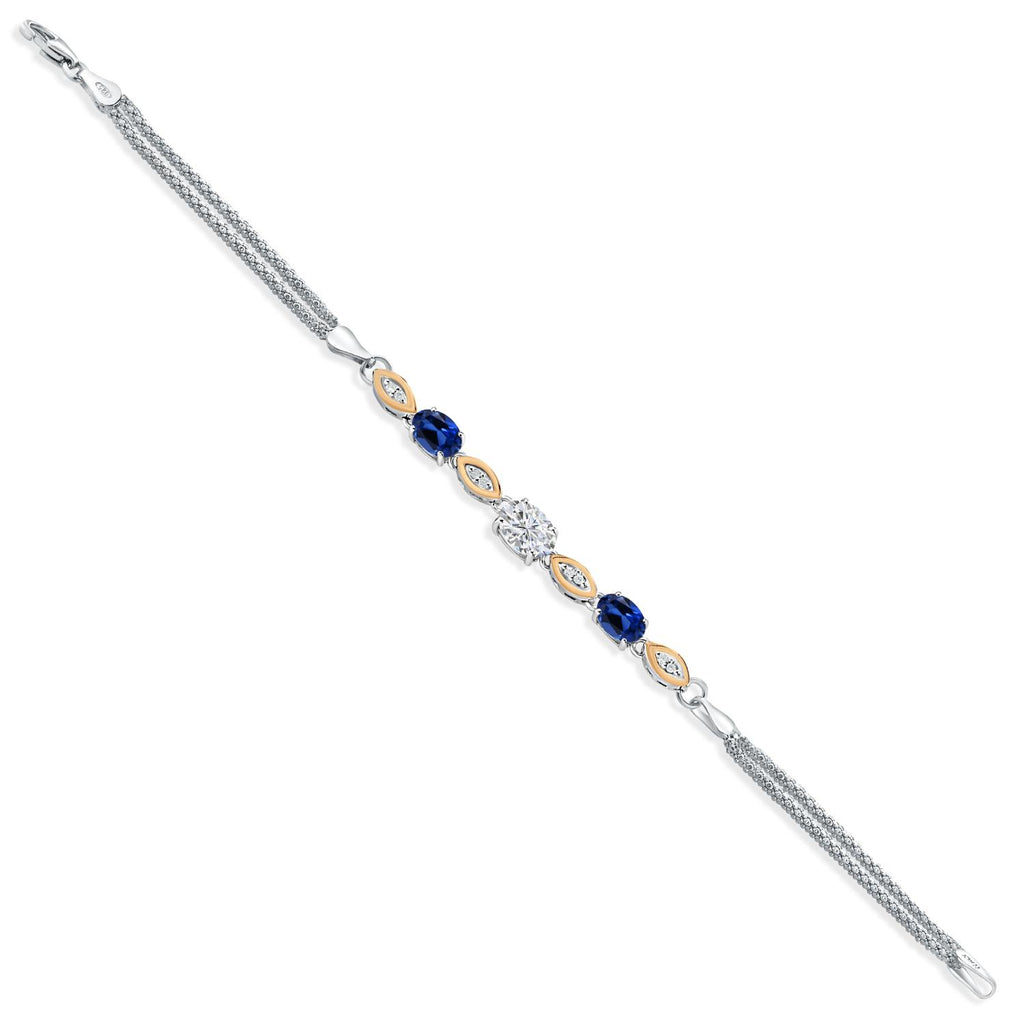 Bracelet in 925 Sterling Silver and 10K Yellow Gold