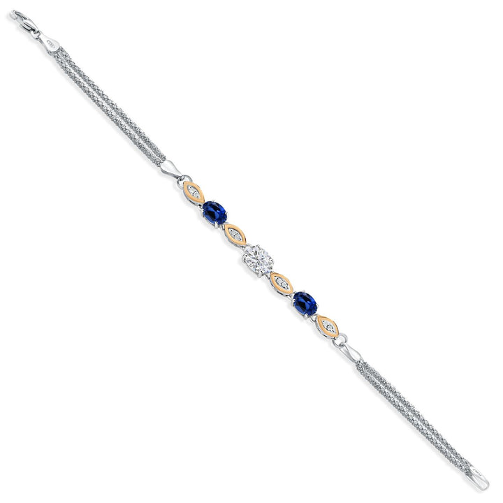 Bracelet in 925 Sterling Silver and 10K Yellow Gold