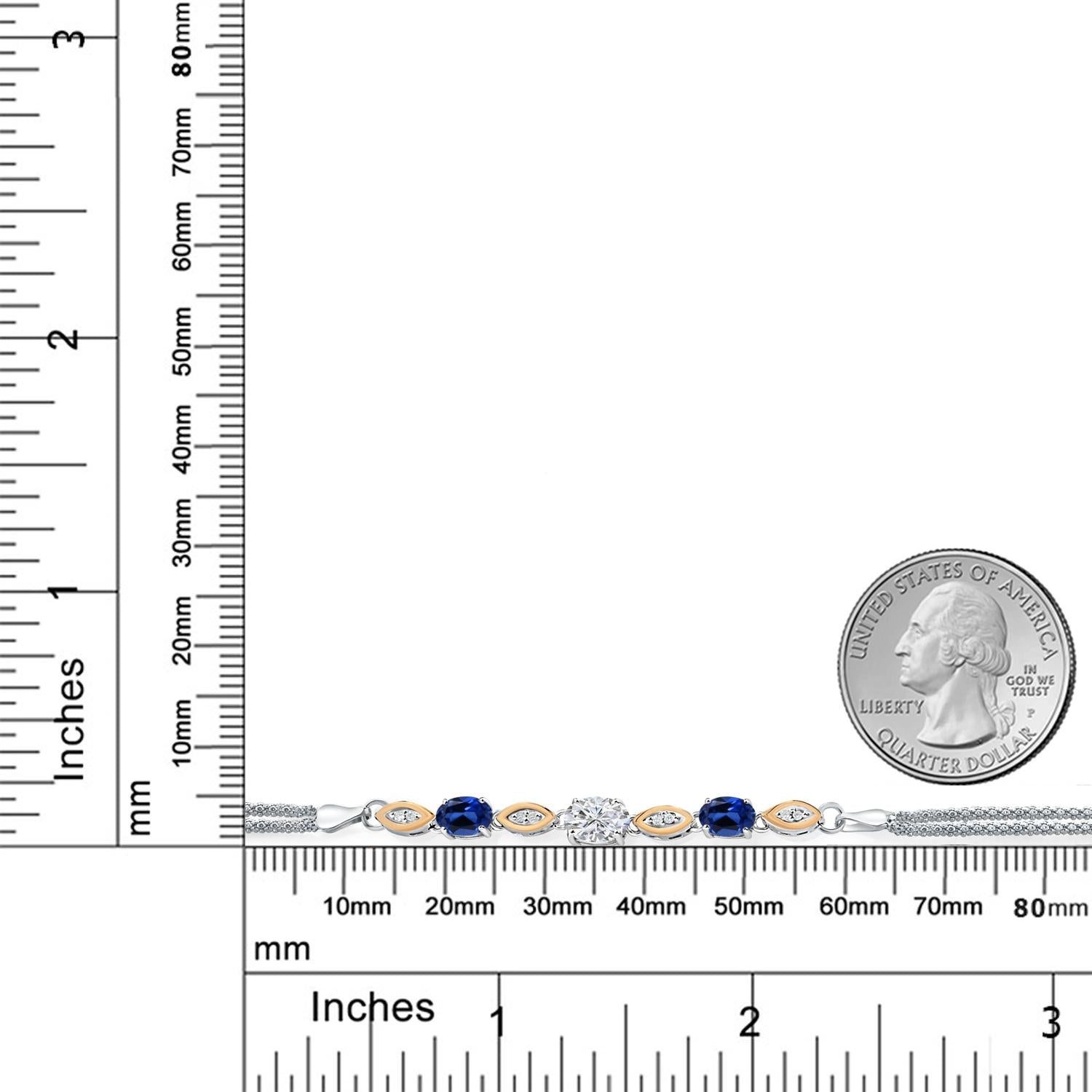 Bracelet in 925 Sterling Silver and 10K Yellow Gold