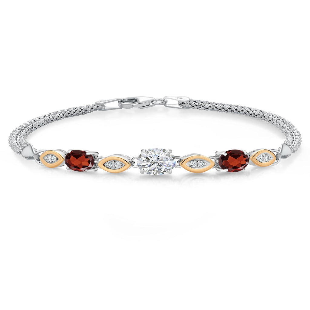 6.5 Inches_Bracelet in 925 Sterling Silver and 10K Yellow Gold