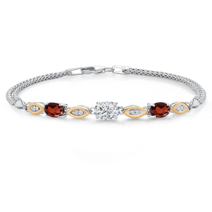 6.5 Inches_Bracelet in 925 Sterling Silver and 10K Yellow Gold