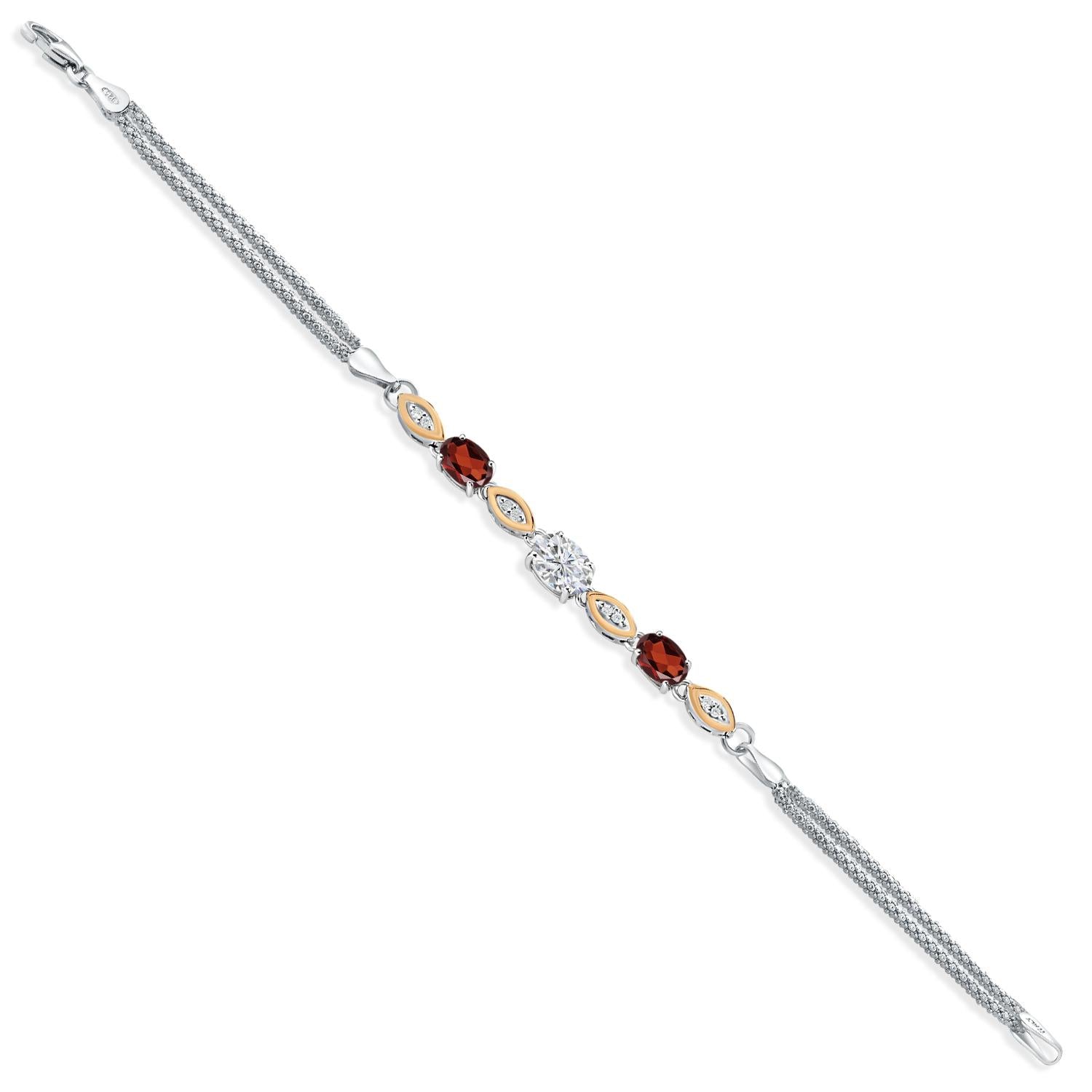 Bracelet in 925 Sterling Silver and 10K Yellow Gold