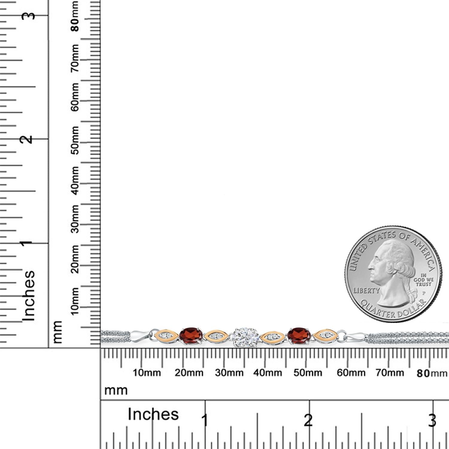 Bracelet in 925 Sterling Silver and 10K Yellow Gold