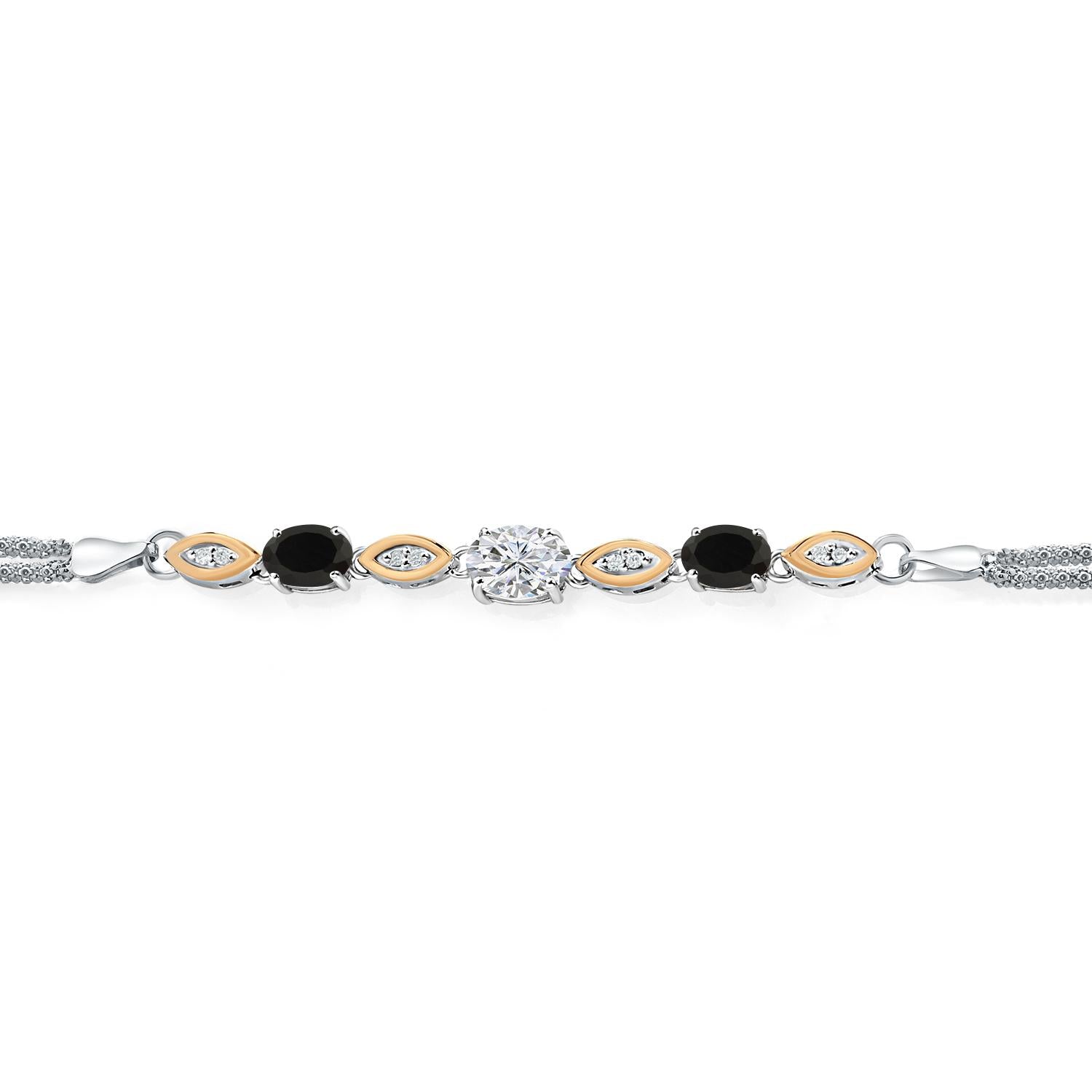 Bracelet in 925 Sterling Silver and 10K Yellow Gold