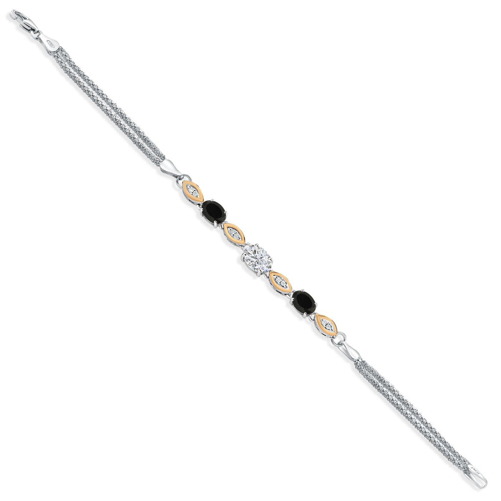 Bracelet in 925 Sterling Silver and 10K Yellow Gold