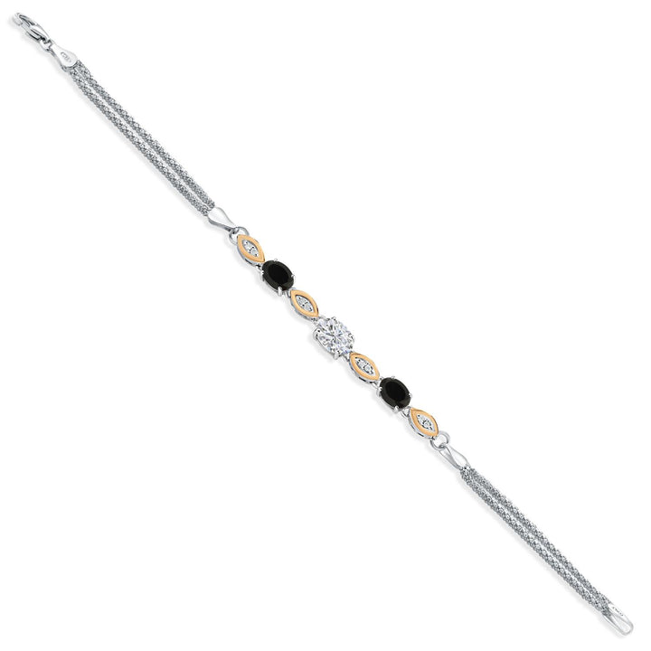 Bracelet in 925 Sterling Silver and 10K Yellow Gold