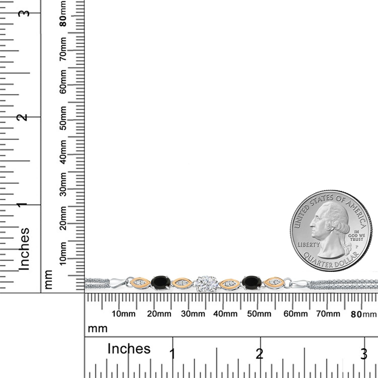 Bracelet in 925 Sterling Silver and 10K Yellow Gold